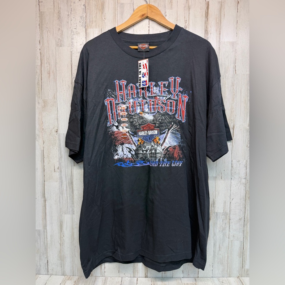 Harley Davidson Eagle Motorcycle Graphic Shirt Men's 2X New Orleans, Louisiana